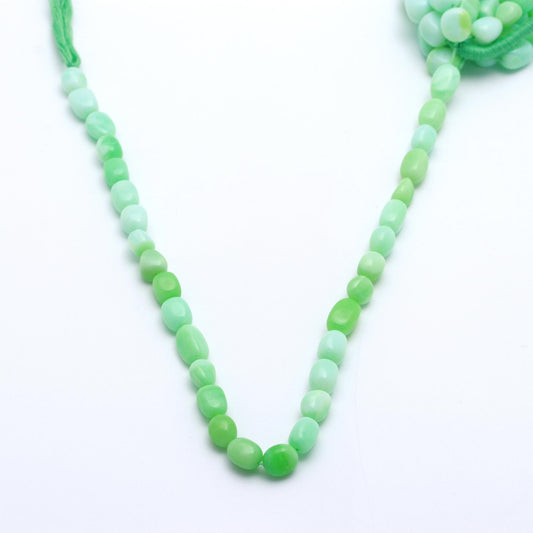Green Opal Mix Shape Smooth Natural Beads 8 Inches Strands