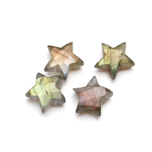 Labradorite Grey Star Carving Natural 10 MM Beads