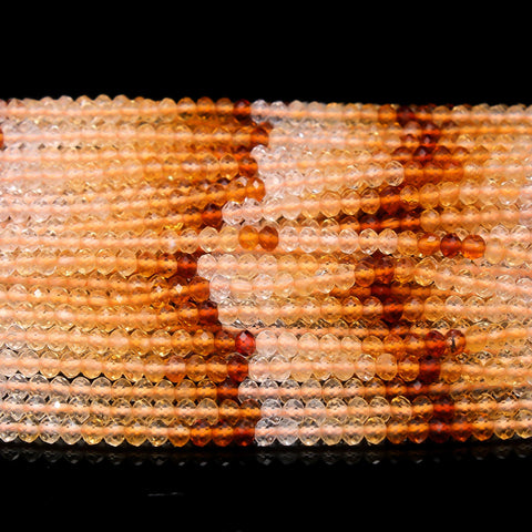 Carnelian Orange Round Faceted Natural Beads 12.5 Inches Strands
