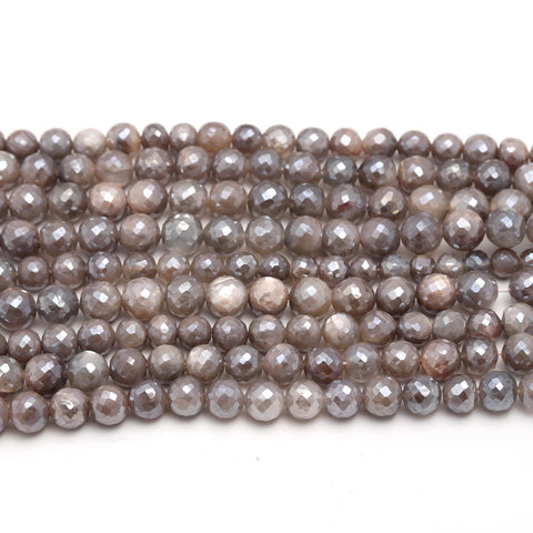 Mystic Coated Moonstone Round Faceted Natural Beads 15 Inches