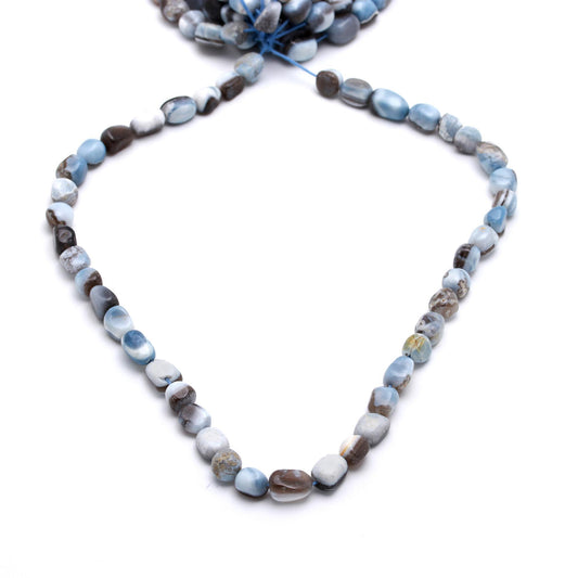 Boulder Opal Blue Mix Shape Smooth Natural Beads 16 Inches Strands