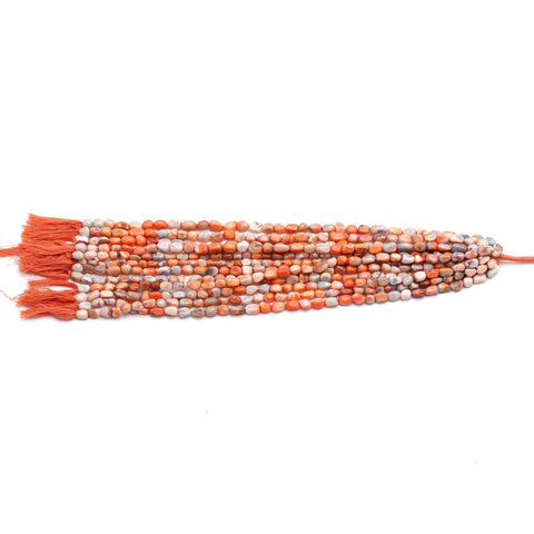 Opal Orange Mix Shape Smooth Natural Beads 8 Inches Strands