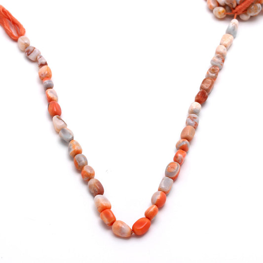 Opal Orange Mix Shape Smooth Natural Beads 8 Inches Strands
