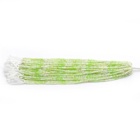 Green Opal Shaded Green Round Faceted Natural Beads 12.5 Inches