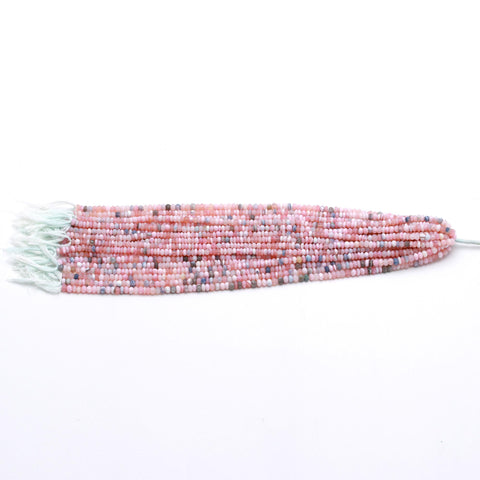 Opal Pink Multi Shape Faceted Natural Beads 12.5 Inches Strands