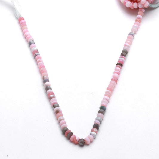 Opal Pink Multi Shape Faceted Natural Beads 12.5 Inches Strands