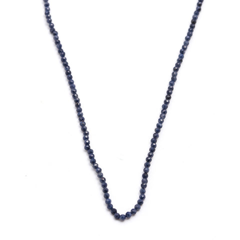 Blue Sapphire Round Blue Faceted Natural Beads 12.5 inches strands