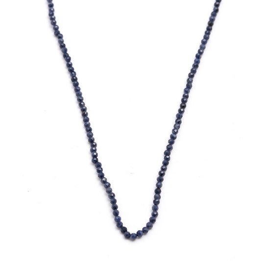 Blue Sapphire Round Blue Faceted Natural Beads 12.5 inches strands