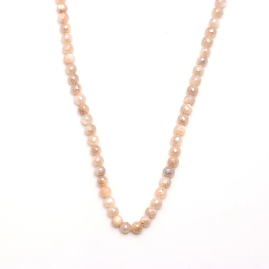 Mystic Coated Moonstone Round Faceted Natural Beads 15 Inches