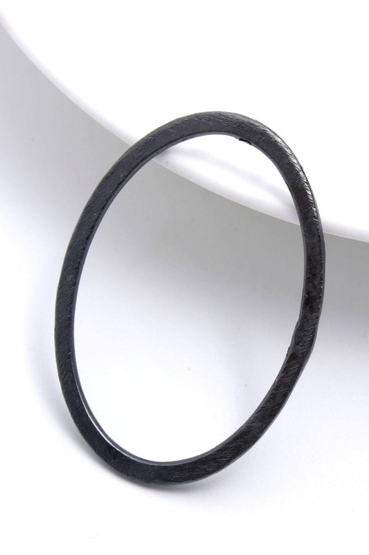 Black Coated Brass Outline 40 x 30MM Oval Blank