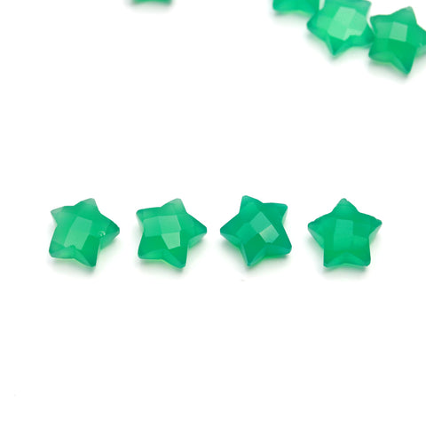 Onyx Green Star Carving Natural 10 MM Beads