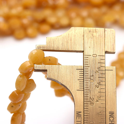 Yellow Opal Heart Faceted Natural Beads 8 inches strands