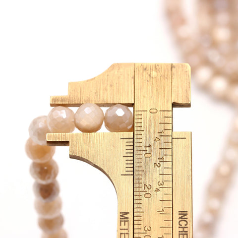 Mystic Coated Moonstone Round Faceted Natural Beads 15 Inches
