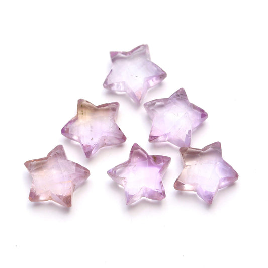 Ametrine Purple Star Carving Natural 9 MM Beads
