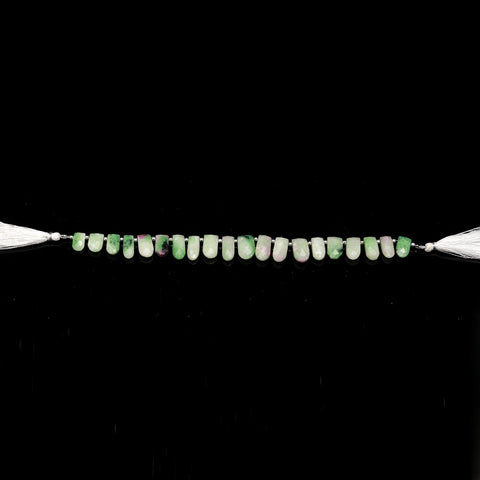 Chrysophrase Green Pencil Faceted Natural Beads 8 Inches Strands