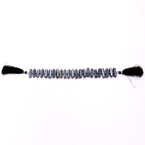 Mystic Coated Labradorite Double Pencil Faceted Natural Beads
