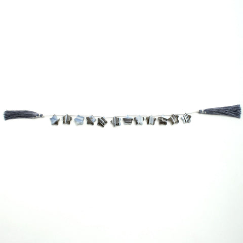 Boulder Opal Grey/Blue Star Smooth Natural Beads
