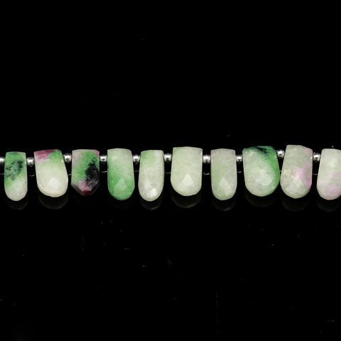 Chrysophrase Green Pencil Faceted Natural Beads 8 Inches Strands