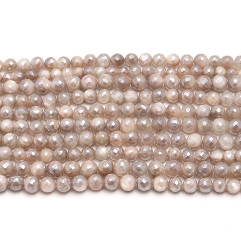 Mystic Coated Moonstone Round Faceted Natural Beads