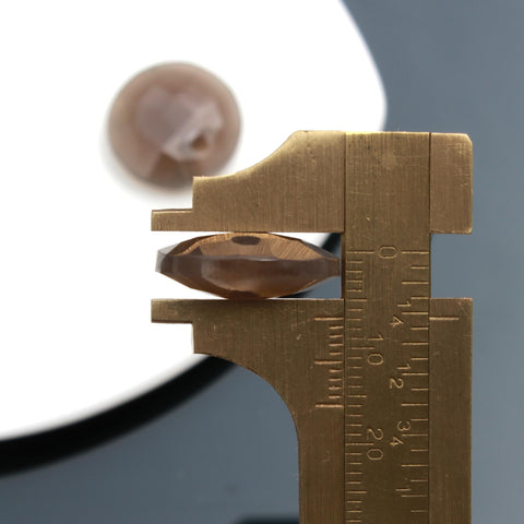 Smoky Quartz Brown Coin Faceted Natural 18 MM Stone Pair Of 2