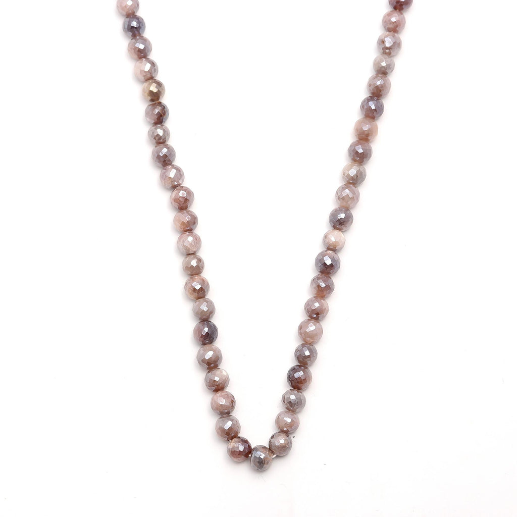 Mystic Coated Moonstone Round Faceted Natural Beads 15 Inches