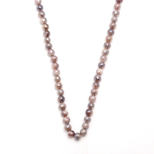 Mystic Coated Moonstone Round Faceted Natural Beads 15 Inches