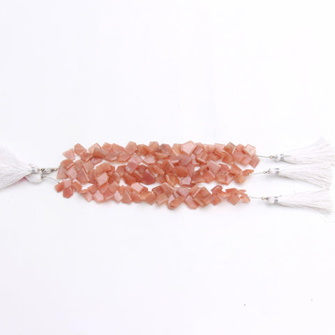 Moonstone Peach Nugget Smooth Natural Beads 8 Inches Strands