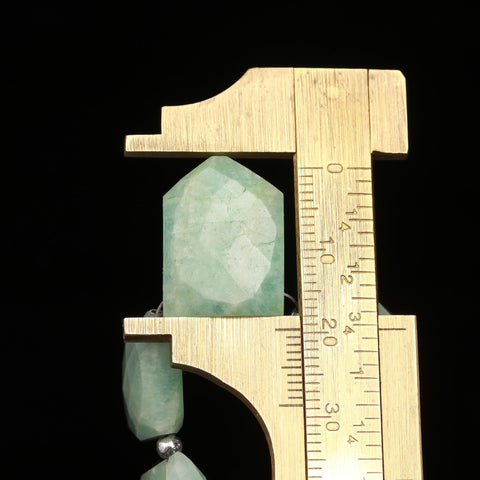 Amazonite Green Pentagon Faceted Natural Beads 8 inches Strands