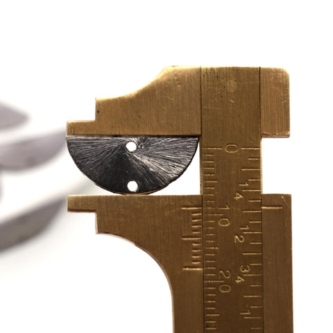 Black Coated Brass Solid Half Moon Blank