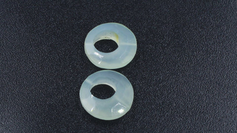 Aqua Chalcedony Coin Faceted Natural 18 MM Stone Pair Of 2