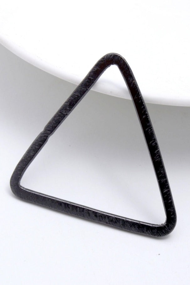 Black Coated Brass Outline 39MM Triangle Blank