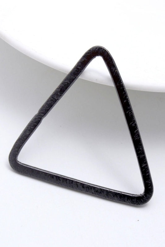 Black Coated Brass Outline 39MM Triangle Blank