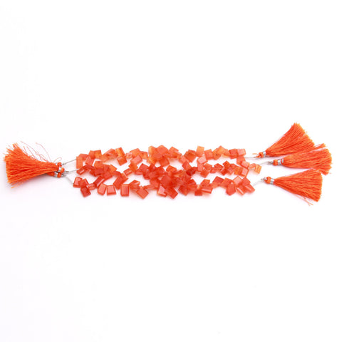 Carnelian Orange Nuggets Smooth Natural Beads 8 Inches Strands