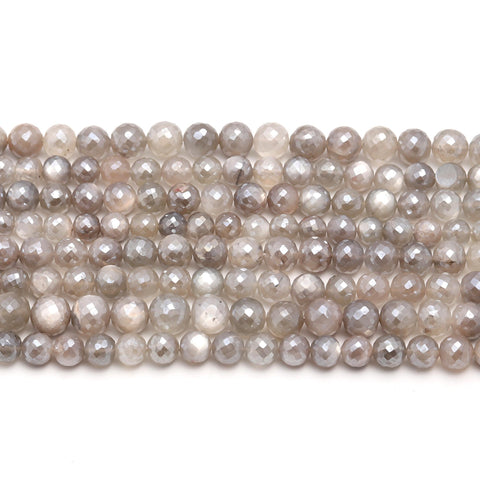 Mystic Coated Moonstone Round Faceted Natural Beads 15 Inches