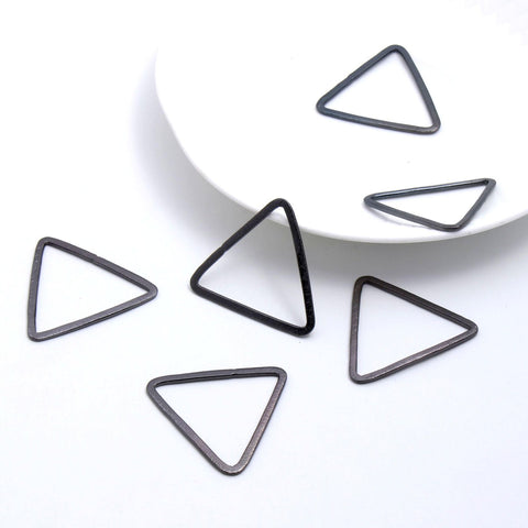 Black Coated Brass Outline 39MM Triangle Blank