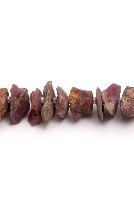 Ruby Red Raw Faceted Natural Beads