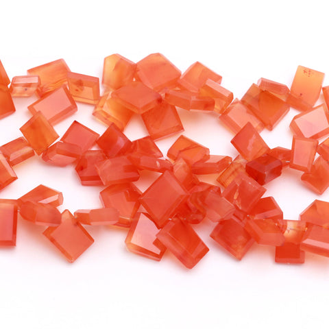 Carnelian Orange Nuggets Smooth Natural Beads 8 Inches Strands