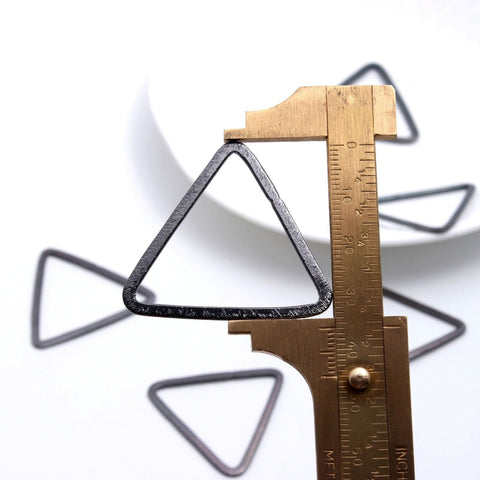 Black Coated Brass Outline 39MM Triangle Blank