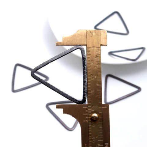 Black Coated Brass Outline 39MM Triangle Blank