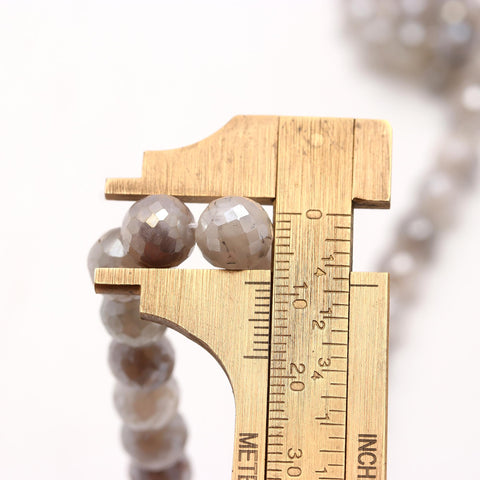 Mystic Coated Moonstone Round Faceted Natural Beads 15 Inches