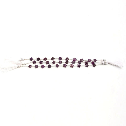 Amethyst Purple Star Faceted Natural Beads