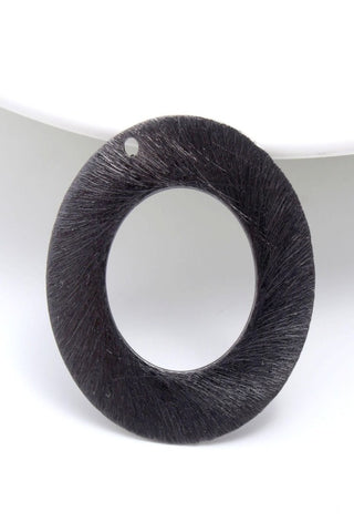 Black Coated Brass Outline 30MM Circle Blank