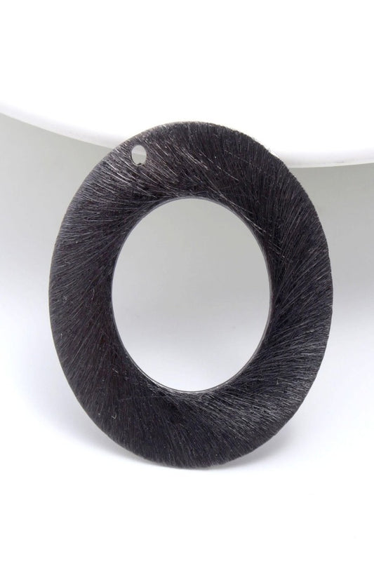 Black Coated Brass Outline 30MM Circle Blank