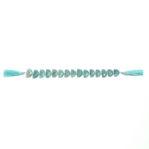 Amazonite Green D Shape Faceted Natural Beads