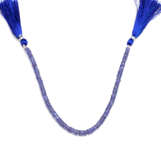 Tanzanite Blue Tire Faceted Natural Beads 8 Inches Strands