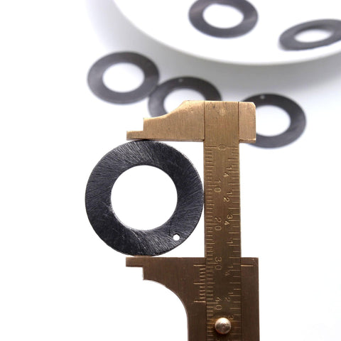 Black Coated Brass Outline 30MM Circle Blank