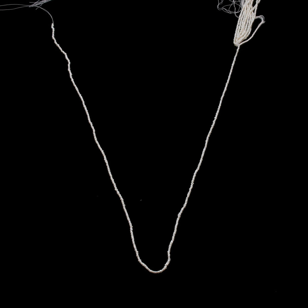 Pearl White Rondell Smooth Natural Beads 12.5 Inches Strands