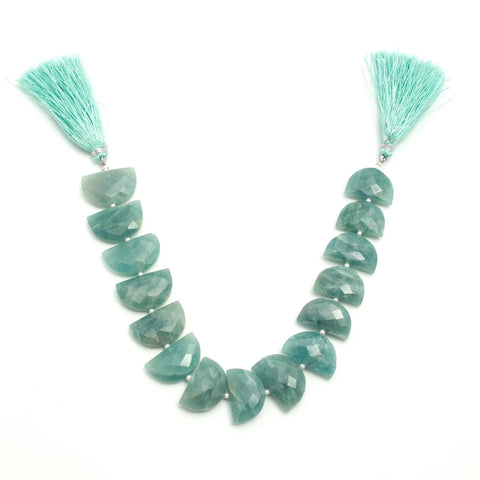 Amazonite Green D Shape Faceted Natural Beads