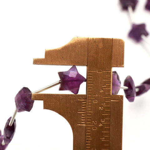 Amethyst Purple Star Faceted Natural Beads