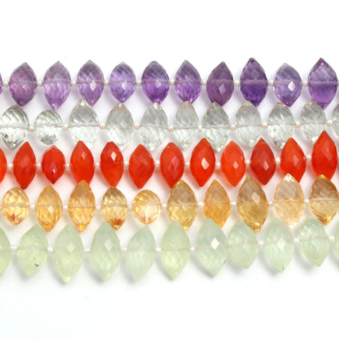 Lemon Quartz Yellow Dew Drop Faceted Natural Beads